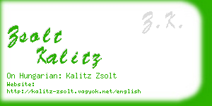 zsolt kalitz business card